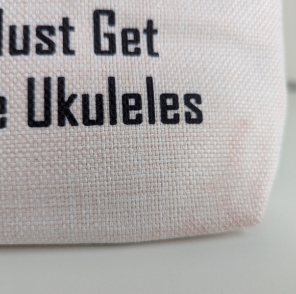 NEW Ukulele Small Pouch Makeup Bag Lined Humorous Music Player Lover Instructor - Picture 8 of 8